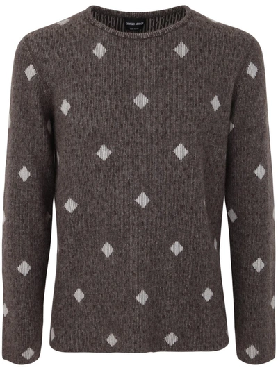 Giorgio Armani Men's Sweater In Brown