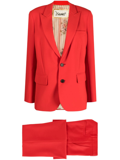 Shop Dsquared2 Single-breasted Suit In Red