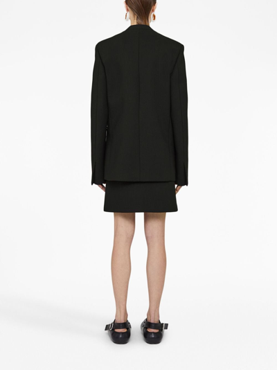 Shop Jil Sander Long-sleeve Virgin Wool Blazer In Black