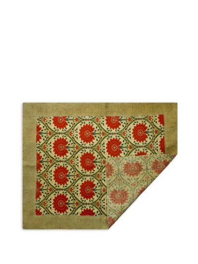 The House Of Lyria Catera Jacquard Linen Placemat In Neutrals