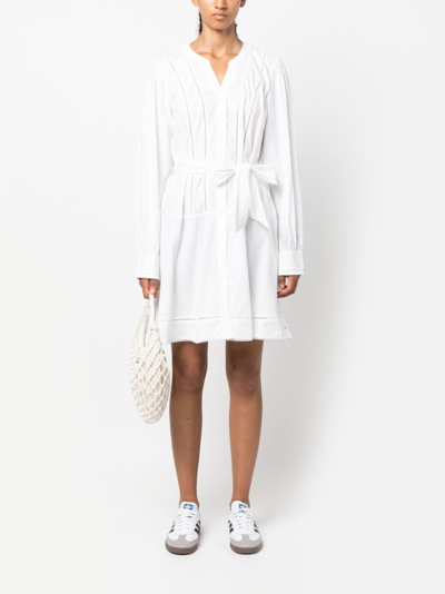 Tommy Hilfiger Ladder-lace Cotton Short Dress In White