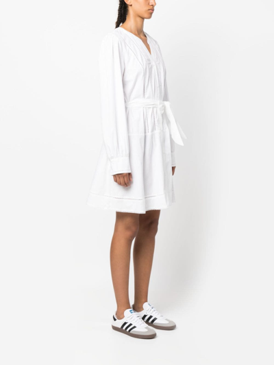 Tommy Hilfiger Ladder-lace Cotton Short Dress In White