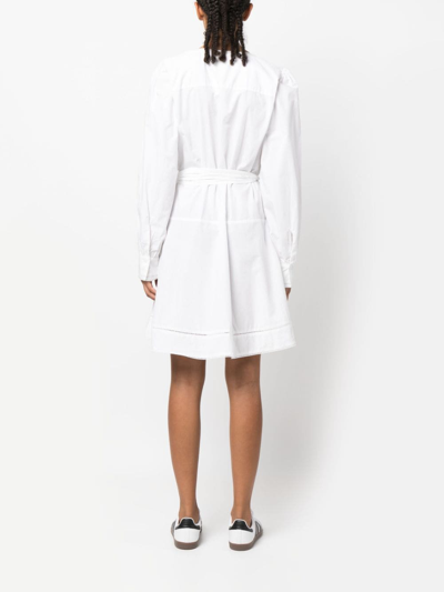 Tommy Hilfiger Ladder-lace Cotton Short Dress In White