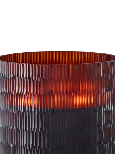 Shop Onno Rhombus Two-tone Candle In Orange