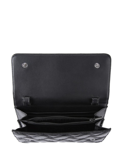 Shop Kurt Geiger Kensington Chain Quilted Clutch Bag In Black