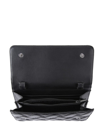 Kurt Geiger Kensington Chain Quilted Clutch Bag In Black