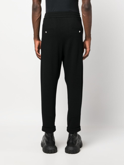 Balmain Drawstring Tapered Track Pants In Black
