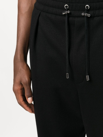 Balmain Drawstring Tapered Track Pants In Black