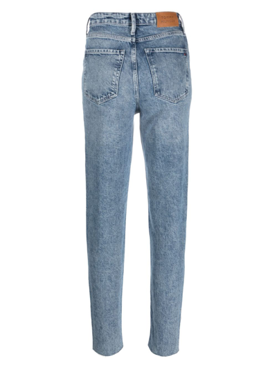 Shop Tommy Hilfiger Gramercy High-rise Tapered Jeans In Blue