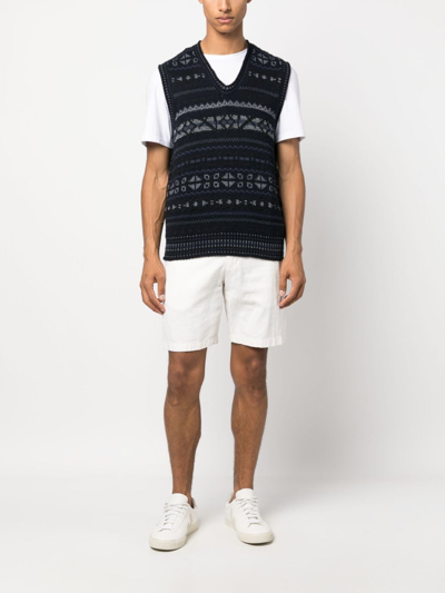 Polo Ralph Lauren Fair Isle Intarsia-knit Vest In Blue