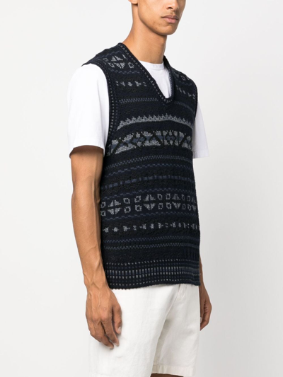 Polo Ralph Lauren Fair Isle Intarsia-knit Vest In Blue