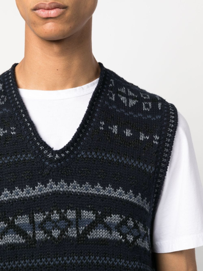 Polo Ralph Lauren Fair Isle Intarsia-knit Vest In Blue