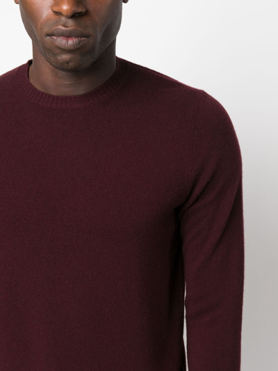 Shop Malo Crew-neck Wool Jumper In Red