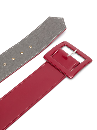 Shop Gianluca Capannolo Patent-finish Leather Belt In Red