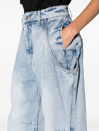 Shop We11 Done Wide-leg Jeans In Blue