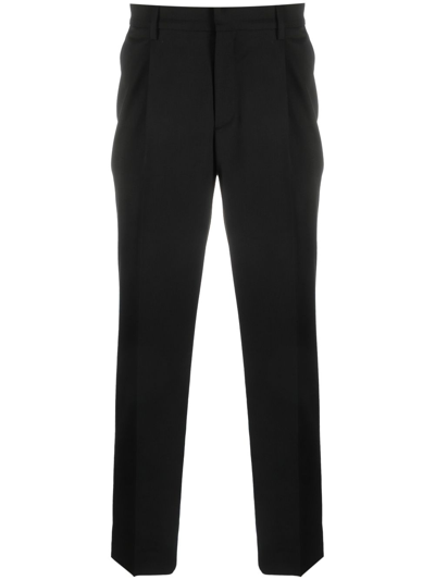 Shop Barena Venezia Mid-rise Tailored Trousers In Black