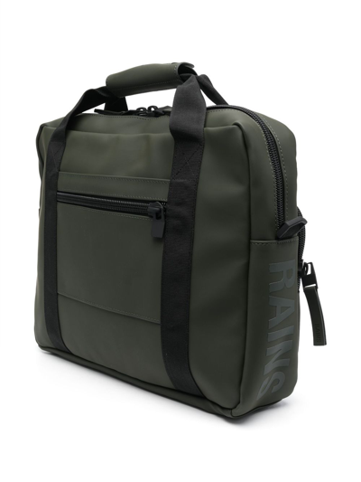 Shop Rains Texel Tech Laptop Bag In Green