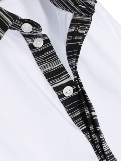 Shop Missoni Stripe-print Trim Bodysuit In White
