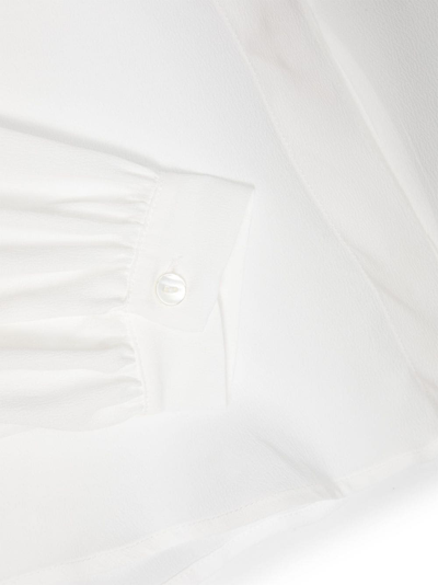 Shop Simonetta Peter Pan-collar Button-up Shirt In White