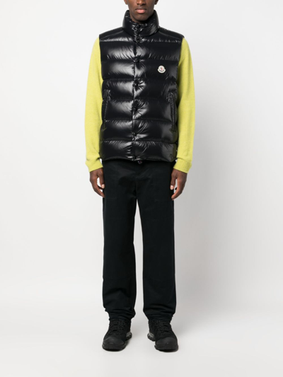 Moncler Tibb Quilted Glossed-shell Gilet In Black