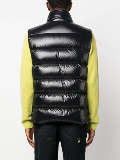 Shop Moncler Tibb Logo-patch Padded Gilet In Black