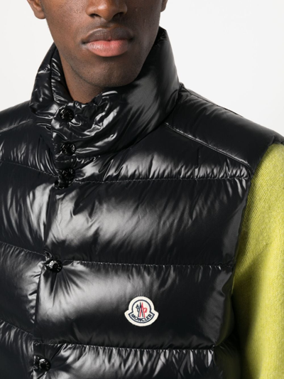 Moncler Tibb Quilted Glossed-shell Gilet In Black