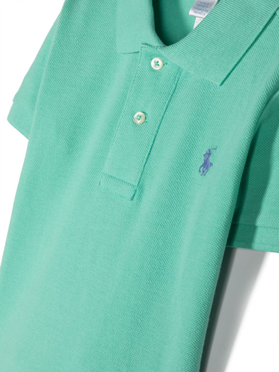 Shop Ralph Lauren Logo-embroidered Cotton Polo Shirt In Green