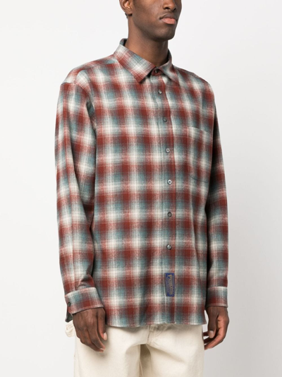 Shop Maison Margiela X Pendleton Checked Wool Shirt In Red