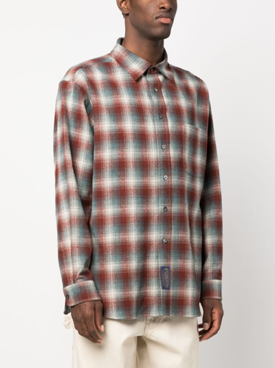 Maison Margiela X Pendleton Checked Wool Shirt In Red