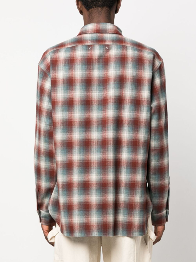 Shop Maison Margiela X Pendleton Checked Wool Shirt In Red