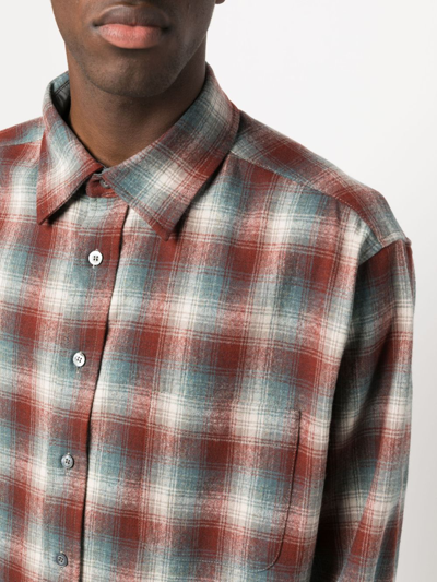Shop Maison Margiela X Pendleton Checked Wool Shirt In Red
