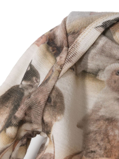 Molo Eli Baby Rabbits Merino Wool Sweatshirt In Neutrals