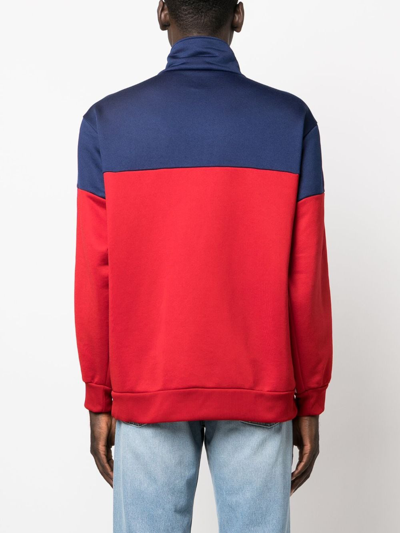 Dsquared2 Logo-tape Detail Zip-up Cardigan In Blue