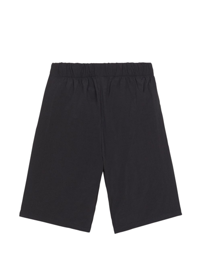 Shop Balmain Logo-print Swim Shorts In Black