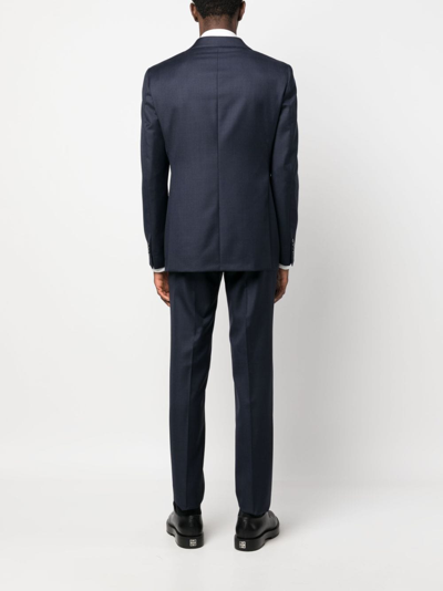 Luigi Bianchi Mantova Single-breasted Virgin Wool Suit In Blue