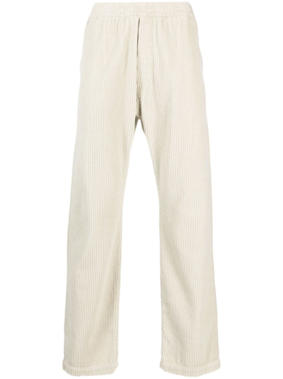 Shop Barena Venezia Corduroy Straight-leg Cotton Trousers In Neutrals