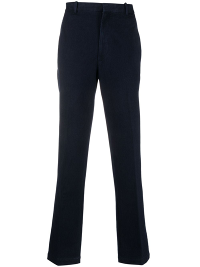 Shop Circolo 1901 Straight-leg Cotton Trousers In Blue