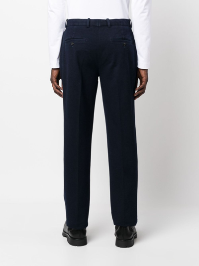 Shop Circolo 1901 Straight-leg Cotton Trousers In Blue