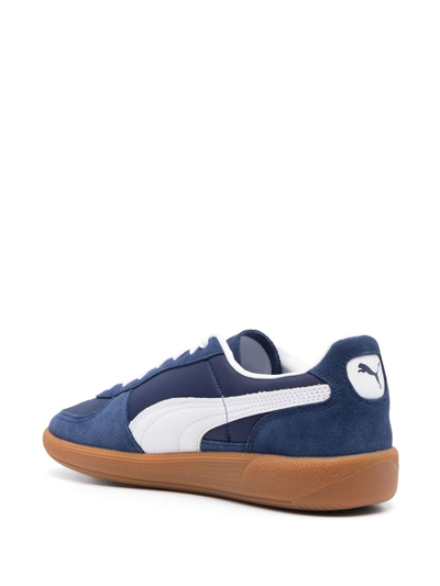 Shop Puma Palermo Og Logo-patch Sneakers In Blue