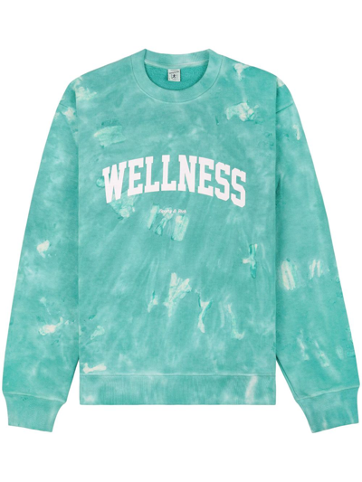 Shop Sporty And Rich Wellness Tie-dye Sweatshirt In Green