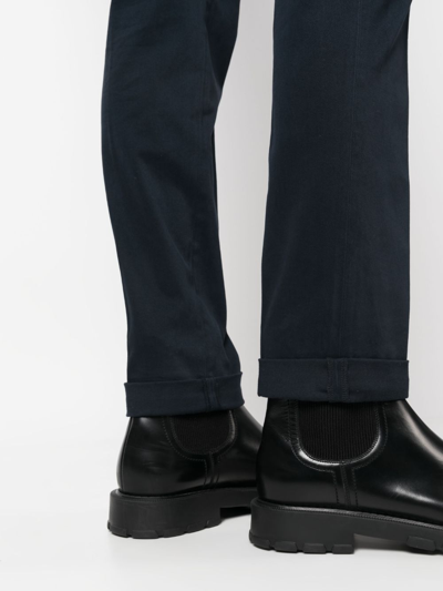 Shop Dondup Slim-cut Chino Trousers In Blue