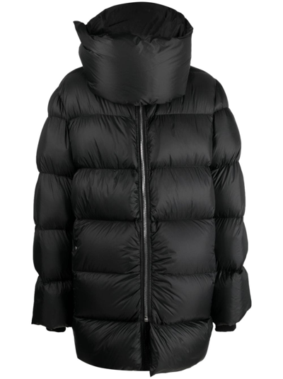 Shop Rick Owens High-neck Puffer Coat In Black