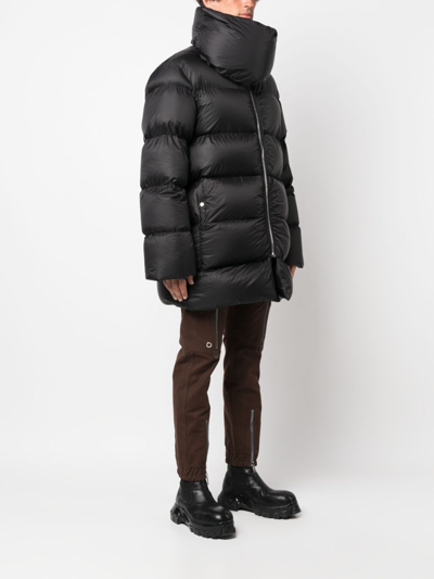 Rick Owens High-neck Puffer Coat In Black