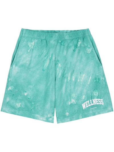 Shop Sporty And Rich Wellness Tie-dye Shorts In Grey