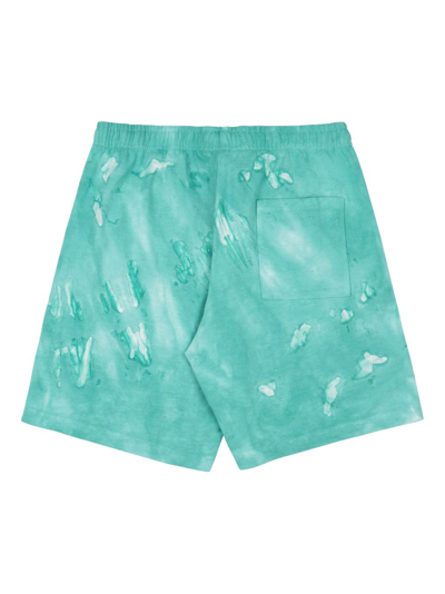 Shop Sporty And Rich Wellness Tie-dye Shorts In Grey