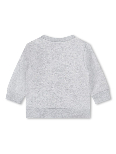 Shop Bosswear Logo-print Cotton Sweatshirt In Grey