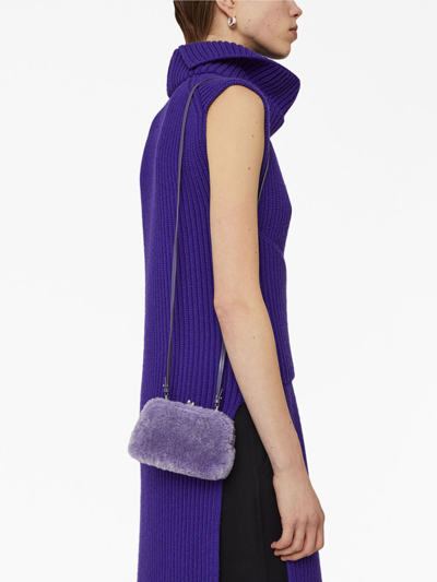 Shop Jil Sander Small Goji Shoulder Bag In Purple
