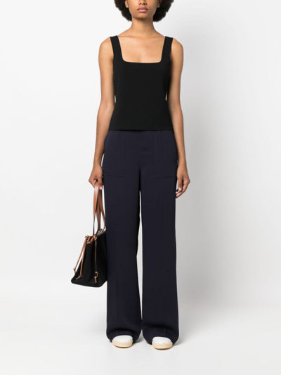Shop Polo Ralph Lauren High-waisted Palazzo Pants In Blue