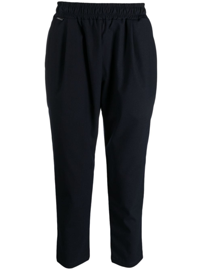 Shop Family First Tapered Cropped Trousers In Blue