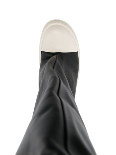 Shop Rick Owens 30mm Contrast-toe Thigh-high Boots In Black